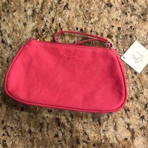 Buzz by Jane Fox pink wristlet handbag purse NEW